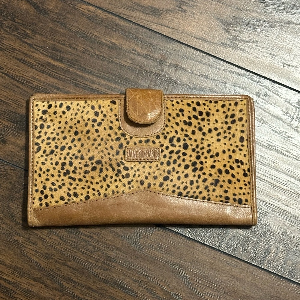 Tan & Brown Animal Print Clutch